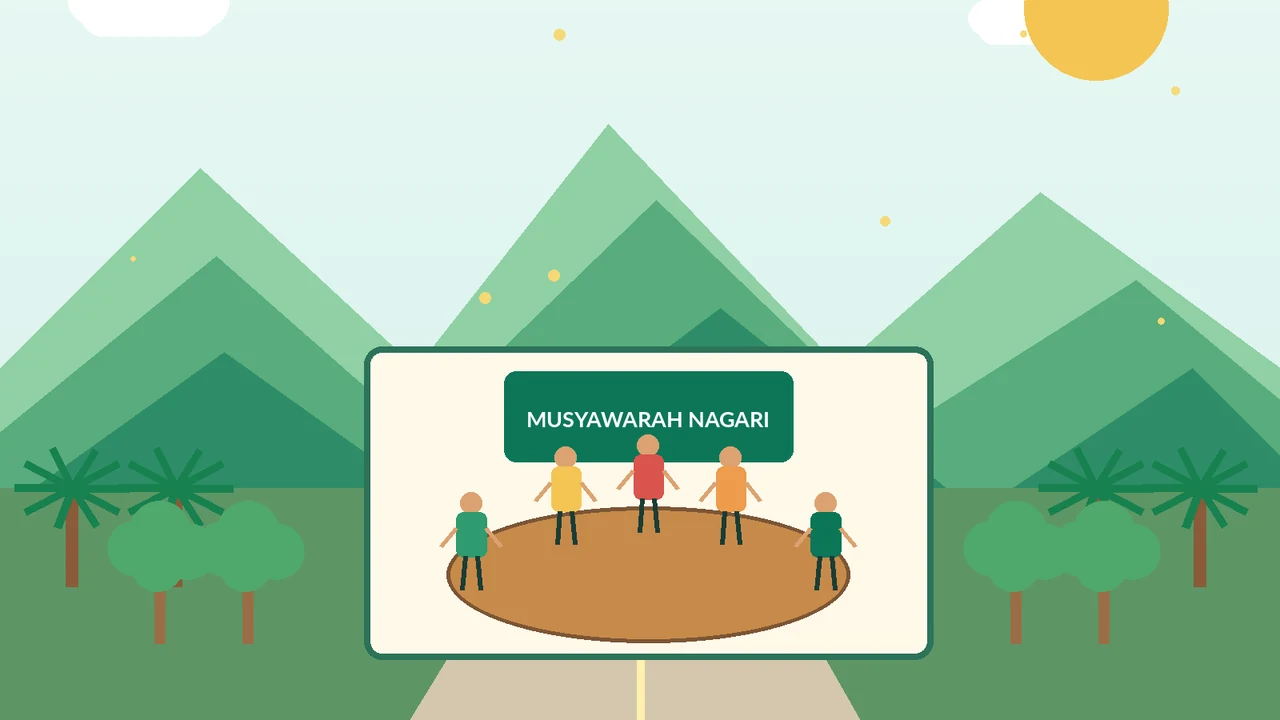 Ilustrasi kebersamaan warga Sungai Rumbai