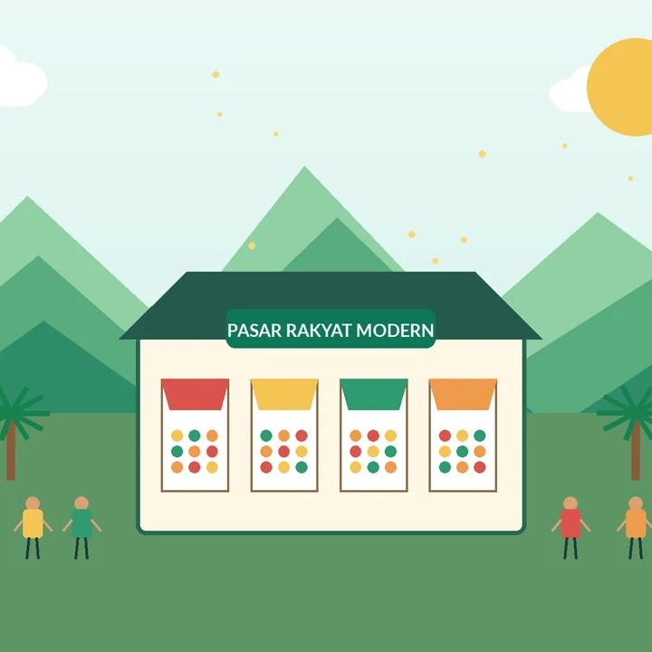 Ilustrasi Pasar Rakyat Modern Sungai Rumbai